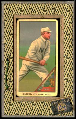 Picture, Helmar Brewing, T206-Helmar Card # 84, Billy Gilbert, Batting follow through, New York Giants